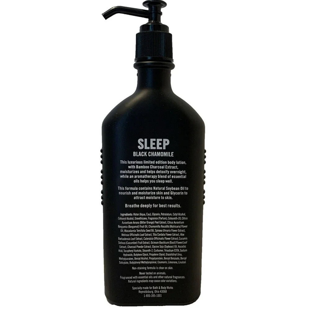 Bath & Body Works Aromatherapy Sleep Detoxify Black Chamomile Body Lotion 6.5 oz